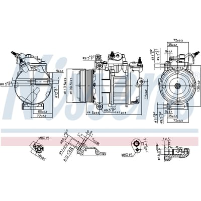 Compressor airconditioning NISSENS 890419
