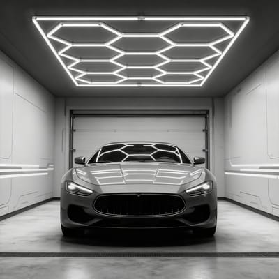 LED Hexagon Verlichting 6500K - Energiezuinig - Plafondlampen - Zeshoekige Wandpaneel - DIY Configuratie - Eenvoudige Lamp voor Sportschool, Kelder, Garages, Werkplaats, Kantoor (11 Hex met Frame) - NAIZY