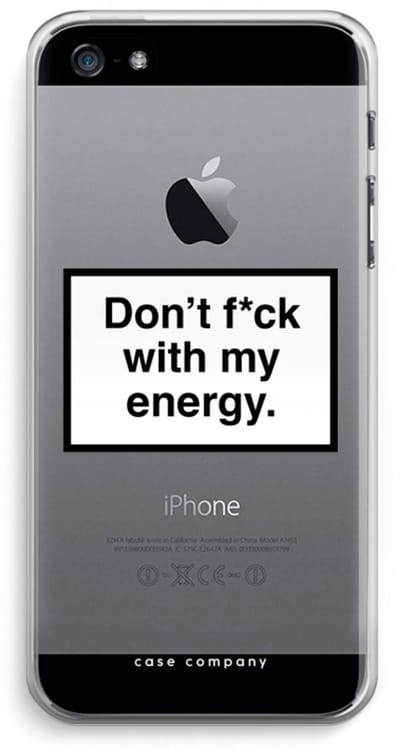 Case Company® - Hoesje geschikt voor iPhone 5 / 5S / SE (2016) hoesje - My energy - Soft Cover Telefoonhoesje - Bescherming aan alle Kanten en Schermrand
