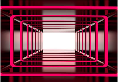 Fotobehangkoning - Behang - Vliesbehang - Fotobehang 3D Geometrie - Ruby dimension - 150 x 105 cm