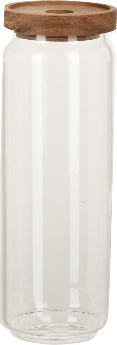 Glazen luxe keuken voorraadpot/voorraadbus 1300 ml- Voorraadbussen met luchtdichte deksel - Afmeting: 9 x 25 cm