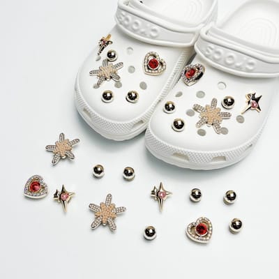 Schoenaccessoires-geschikt voor crocs charms- geschikt voor crocs pins- geschikt voor crocs Accessoires- geschikt voor Crocs Jibbitz-CJ-189 rode sterren