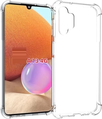 Anti Shock silicone back cover Geschikt voor Samsung Galaxy A13 4G (Geen 5G)/Transparant hoesje/A13 4G hoesje + Gratis screen protector