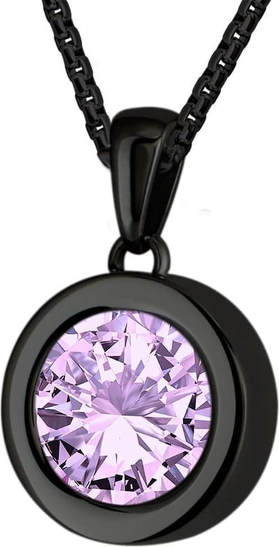 Quiges 12mm Mini Munt Hanger Zwart RVS met Parelmoer Groen Munt en Anker Ketting 42-46cm