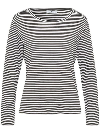 Shirt ronde hals en lange mouwen Van Peter Hahn grijs