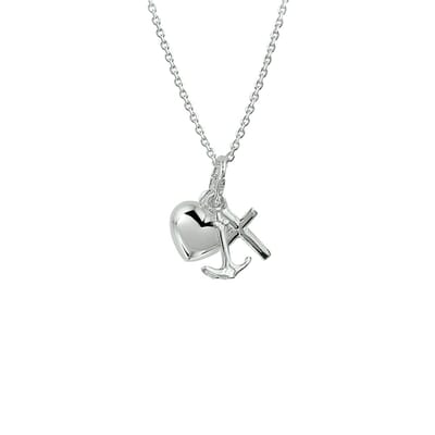 Zilver Gerhodineerde Collier geloof 1329789