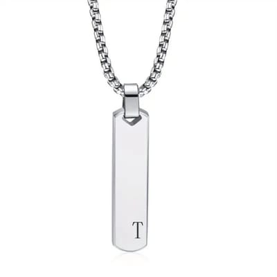 Livano Ketting - Heren - Staal - Nep zilver - Met Hanger - T