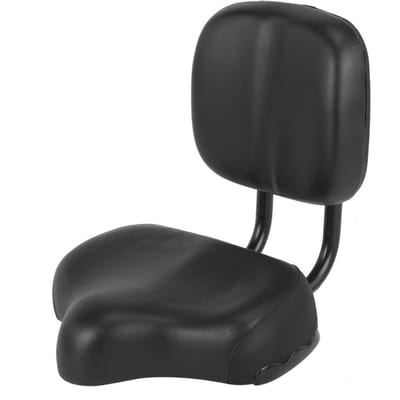 Comfortabele Fietszadels voor Mannen / Vrouwen Breed Fietszadel met Rugleuning Hometrainerzadel voor zwart