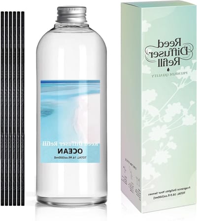 Roomgeur Navullingen Ocean 500ml - Langdurige Aroma Navulling voor Diffuser in Woonkamer, Slaapkamer en Badkamer, Verfrissende Geur voor Thuis