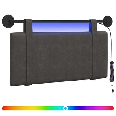 vidaXL - Hangend - hoofdbord - Zwart - Antiek - PU