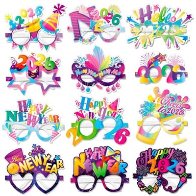 Dailygoody - Gelukkig Brillen - 24Pcs Feestdecoraties - Kleurrijke en