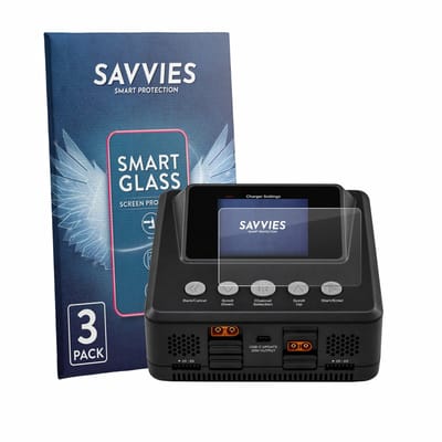 3 Stuks Savvies Screenprotector - geschikt voor Spektrum Smart Charger S450 G2 - beschermfolie glas transparant