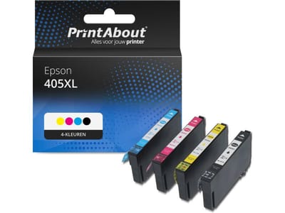 PrintAbout huismerk Inktcartridge 405XL (C13T05H64010) 4-kleuren Multipack Hoge capaciteit Geschikt voor Epson