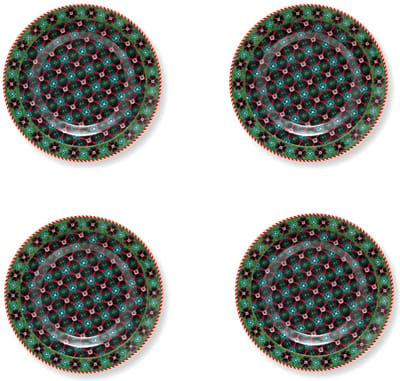 Pip Studio Berry Blues - Petit four bordjes set - Donkerblauw - Porselein