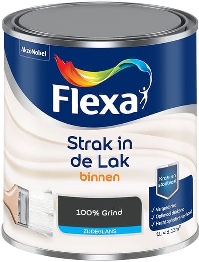 Flexa - Strak In De Lak Binnenlak Zijdeglans - 100% Grind - Mengverf - 1 L