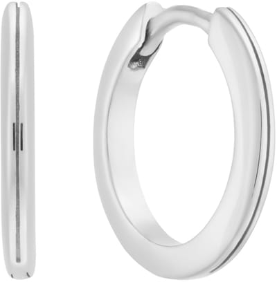 Glow 107.2640.12 Dames Oorbellen - Oorringen - Sieraad - Zilver - 925 Zilver - 2 mm breed - 12 mm lang
