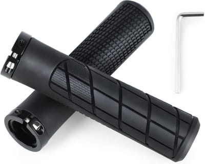 Fietsstuurgrepen - Ergonomische handvatten - Comfortabel Fietsen - Aluminium dubbele vergrendeling - 131 mm lengte - Zwart