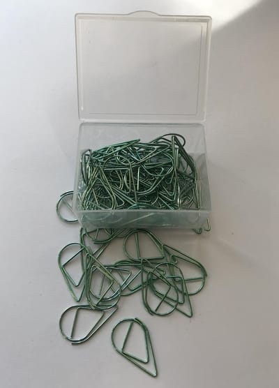 Paperclips Druppel Groen -2,5 cm - 50 stuks