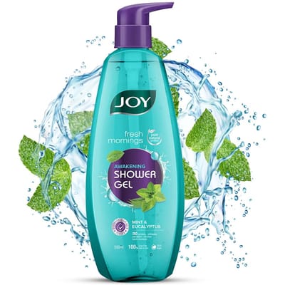 Joy Munt & Eucalyptus Douchegel Body Wash 500 ml Pak van 1 | Vegan Zeepvrij, Verkoelende Munt & Diep Reinigende Eucalyptus voor Alle Huidtypen blue