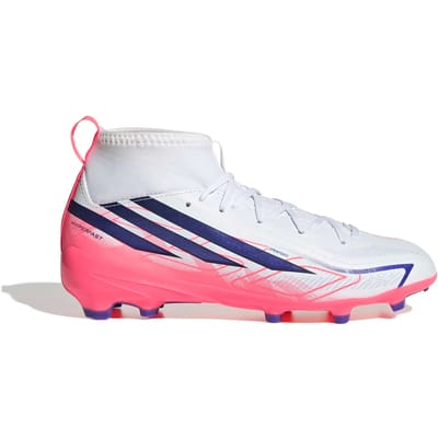 ADIDAS - f50 hyperfast league mid fg j - Voetbal schoen firm ground jongens - Wit