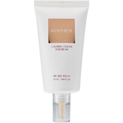 KOPHER Crème Solaire Apaisante Océanique SPF50+ PA+++ 50ml 1 pièce Essence Hydratante Filtre Éclaircissant Teint beige