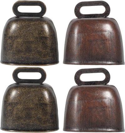 4 Stuks Mini Koe Belletjes van Metaal voor DIY Knutselen, Kerstboom Decoraties en Feestversieringen