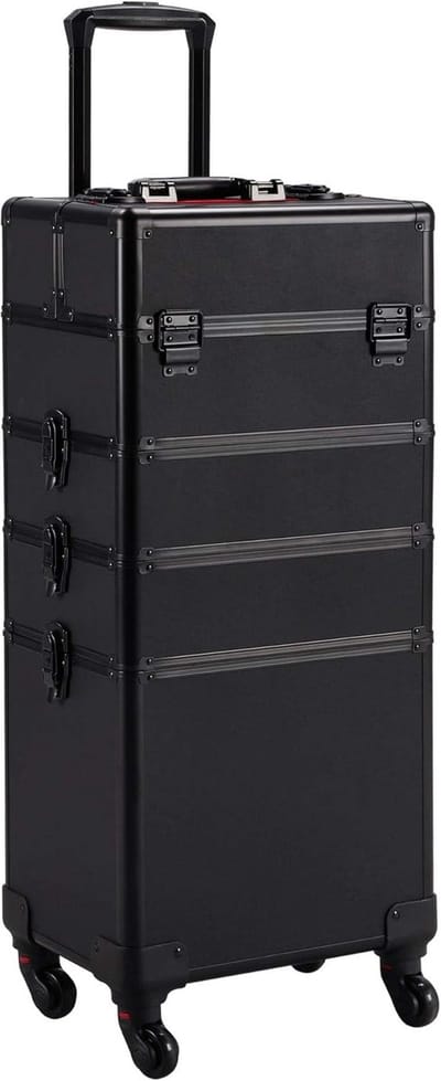 Schmink koffer - Kapperskoffer trolley - Visagie make up koffer trolley - Schminkkoffer - Beauty case - Cosmetica koffer - Ideaal voor reizen - To go