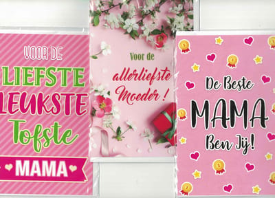 Wenskaart - mama - moederdag - moeder - set van 3