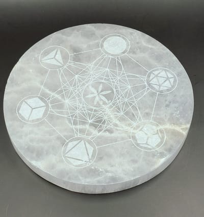 Seleniet oplaadplaat Metatron - Grote Seleniet oplaadschijf 16cm. 975 gram