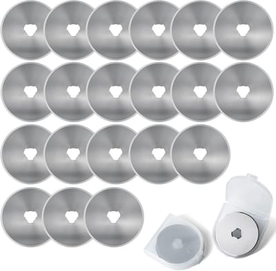 longziming - Snijwielen 45 Mm - Roestvrij Staal - Scherp Snijblad Voor Meerdere Lagen Stof En Papier - 20 Stuks - Voor Huishouden En Atelier Gebruik