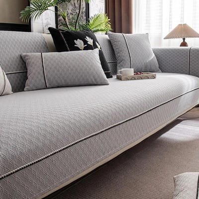Vier Seizoenen Universele Chenille Woonkamer Stof Antislip Leer Volledige Hoes Bankhoes Effen Kleur Antislip Bankkussen 70x70cm 1pcs