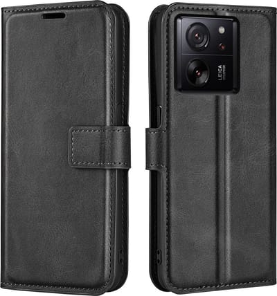Coverup Hoesje - Geschikt voor Xiaomi 13T / 13T Pro Hoesje - Coverup Deluxe Book Case - Zwart