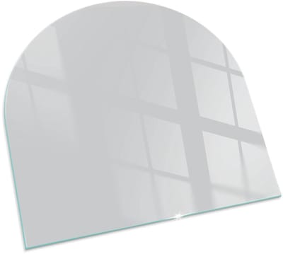 Tulup Kachel Vloerplaat - Kleur Grijs Onderplaat Kachel - 100 cm x100 cm - Grijs Plaat Onder Houtkachel - Halfrond Kachel Vloerplaat - Plaat Voor Onder Houtkachel - Plaat Voor Onder Kachel - Vloerplaat Openhaard