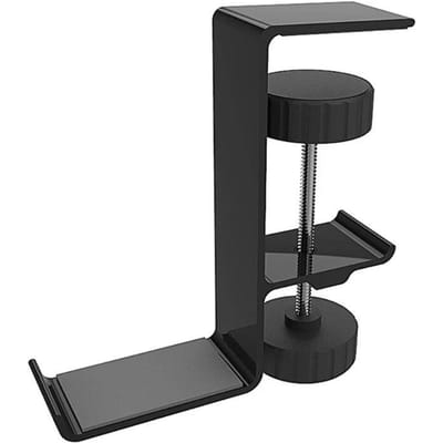 Oordopjeshouder Haak Onder Bureau Koptelefoonstandaard Headset Hanger met Verstelbare Klem Universeel