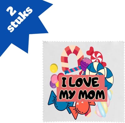 Akyol - mama cadeau brillendoekjes - Mama - moeder - met opdruk - mama - verjaardag - moederdag - mama cadeautjes - moederdag cadeau - verjaardag - liefste mama - leuk kado om te geven - 17,8 bij 17,8 cm - 2 stuks