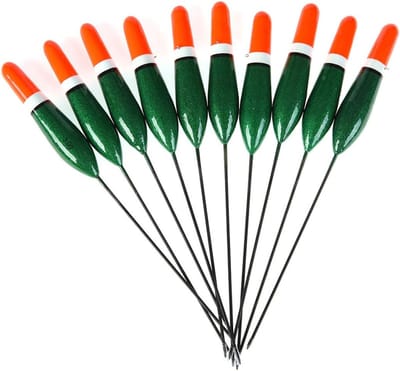 Houten Visdobbers - Dobbers Set - Vissen - Druppelvorm - 10 Stuks - Groen