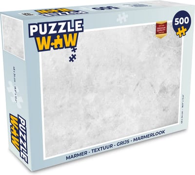 Puzzel Marmer - Textuur - Grijs - Marmerlook - Legpuzzel - Puzzel 500 stukjes