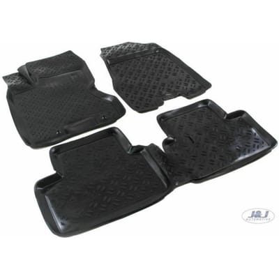 Tapis De Sol En Caoutchouc - J&J AUTOMOTIVE - Nissan X-Trail T31 - 3D - Antidérapant - Sur Mesure noir