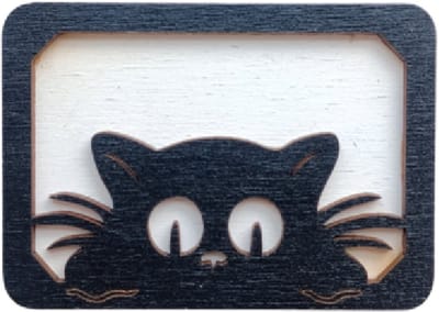 Naaldenhouder - Houten Naaldendoosje Kat