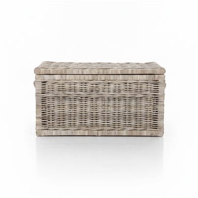 Rotan Mand met deksel - 74x39x32 cm