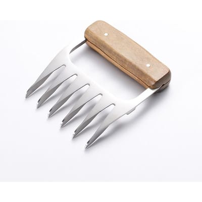 1 fourchette à barbecue en forme de griffes d'ours, pince à viande manuelle, outil de cuisine, accessoires pour barbecue, livraison gratuite beige