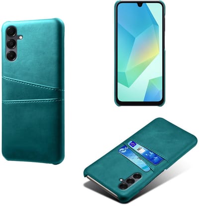 Backcover met Opbergvakjes + PMMA Screenprotector voor Galaxy A26 5G _ Groen