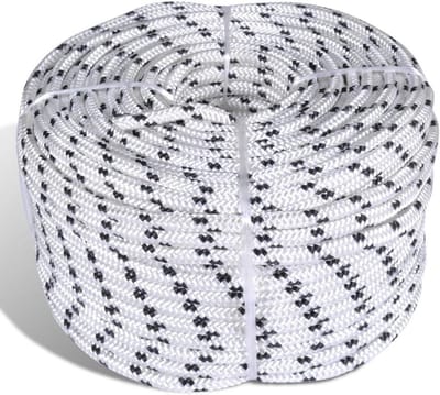 Polyester Touw - Gevlochten Koord - Algemeen Gebruik - UV- en slijtvast - 14mm x 50m - Grijs