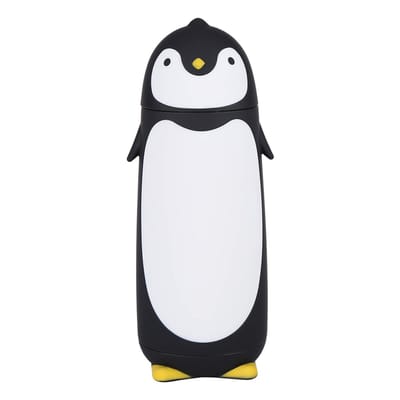 Dailygoods- Waterfles 300ML - Dubbelwandig - Glas/Plastic - Lekvrij - Schattig Pinguïn Design - Ideaal voor Kinderen/Studenten - Drinkbeker