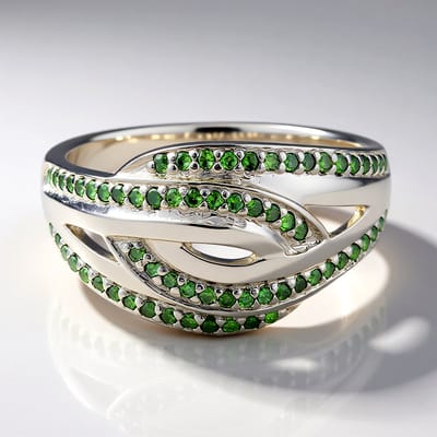 Cavill - Tijdloze zilveren ring met 66 fancy diamanten (0,44 ct) pavé - 925 sterling zilver met platina plating - elegante sieraden