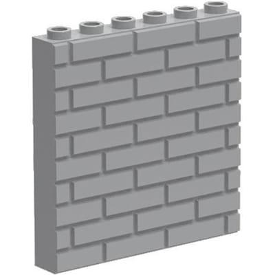 MOC 1 STUKS 98283W 15533W 1x6x5 Muur Bouwstenen 59349 Speciaal Paneel Onderdeel Stenen Werkt Met Deeltjes Assembly Speelgoed Kinder Cadeau gray