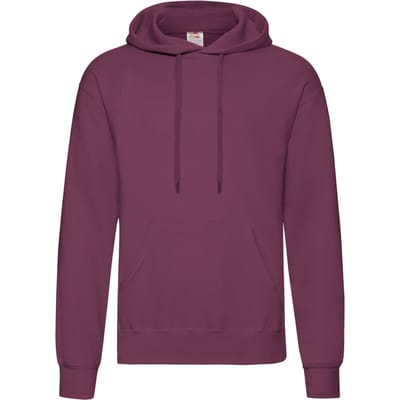 Fruit of the Loom Volwassenen Unisex klassiek sweatshirt met capuchon (Bourgondië)