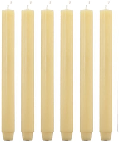 Cactula | Dinerkaarsen - Dikke kaarsen - Pale Babana - 30 x 2.6 cm - 6 stuks - 20 Branduren