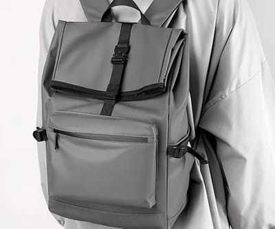 HROIC KNIGHT® Rolltop Rugzakken voor Dames en Heren Backpacks Waterdicht - Laptoptas - Backpack Rugzak - Verstelbare Reistas 20 tot 30L – 2Pcs Grijs