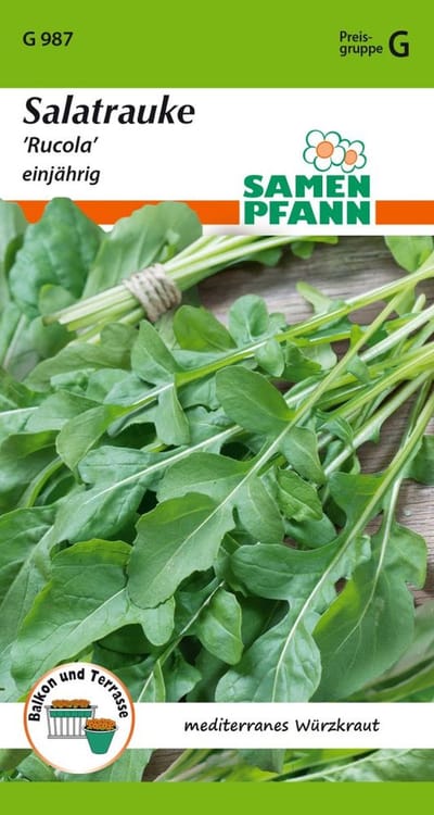 Rucola, rucola (kleine verpakking) - groentezaden, slazaden, zaden